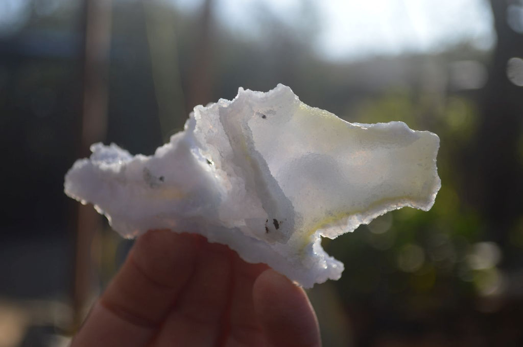 Natural Etched Blue Chalcedony Specimens  x 12 From Nsanje, Malawi - Toprock Gemstones and Minerals 