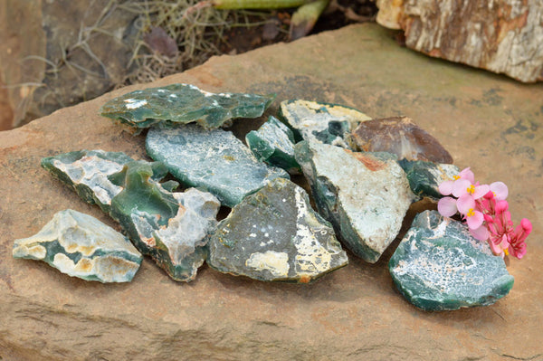 Natural Green Mtorolite / Emerald Chrysoprase Cutting Material  x 32 From Zimbabwe - TopRock