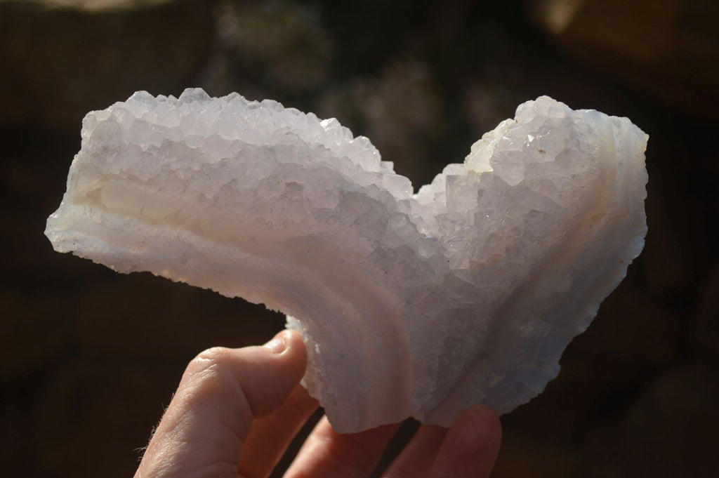 Natural Etched Blue Chalcedony Specimens  x 4 From Nsanje, Malawi - Toprock Gemstones and Minerals 