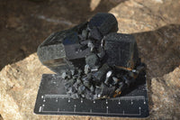 Natural Schorl Black Tourmaline Specimens x 6 From Erongo, Namibia