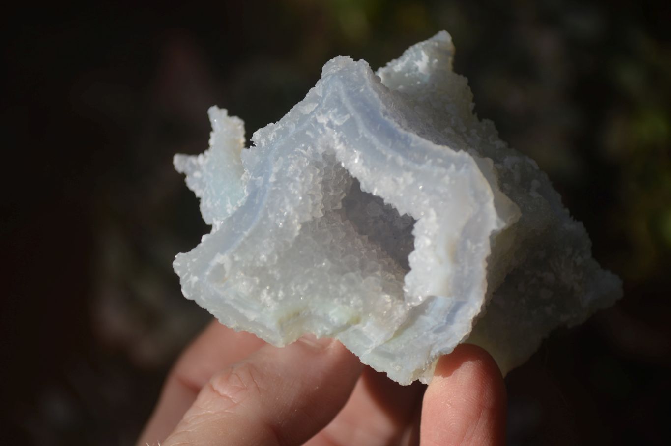 Natural Etched Blue Chalcedony Specimens  x 12 From Nsanje, Malawi - Toprock Gemstones and Minerals 