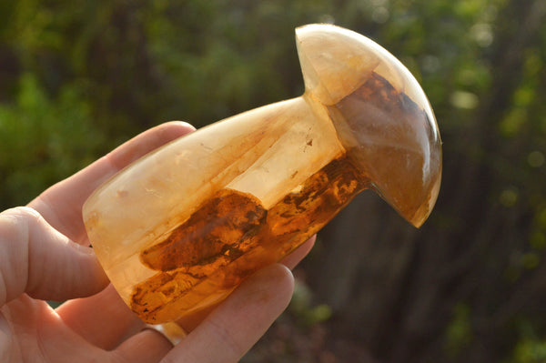 Polished Golden Healer Hematoid Quartz Mushrooms x 3 From Madagascar - TopRock