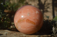 Polished Large Orange Twist Calcite Sphere x 1 From Maevantanana, Madagascar - Toprock Gemstones and Minerals 