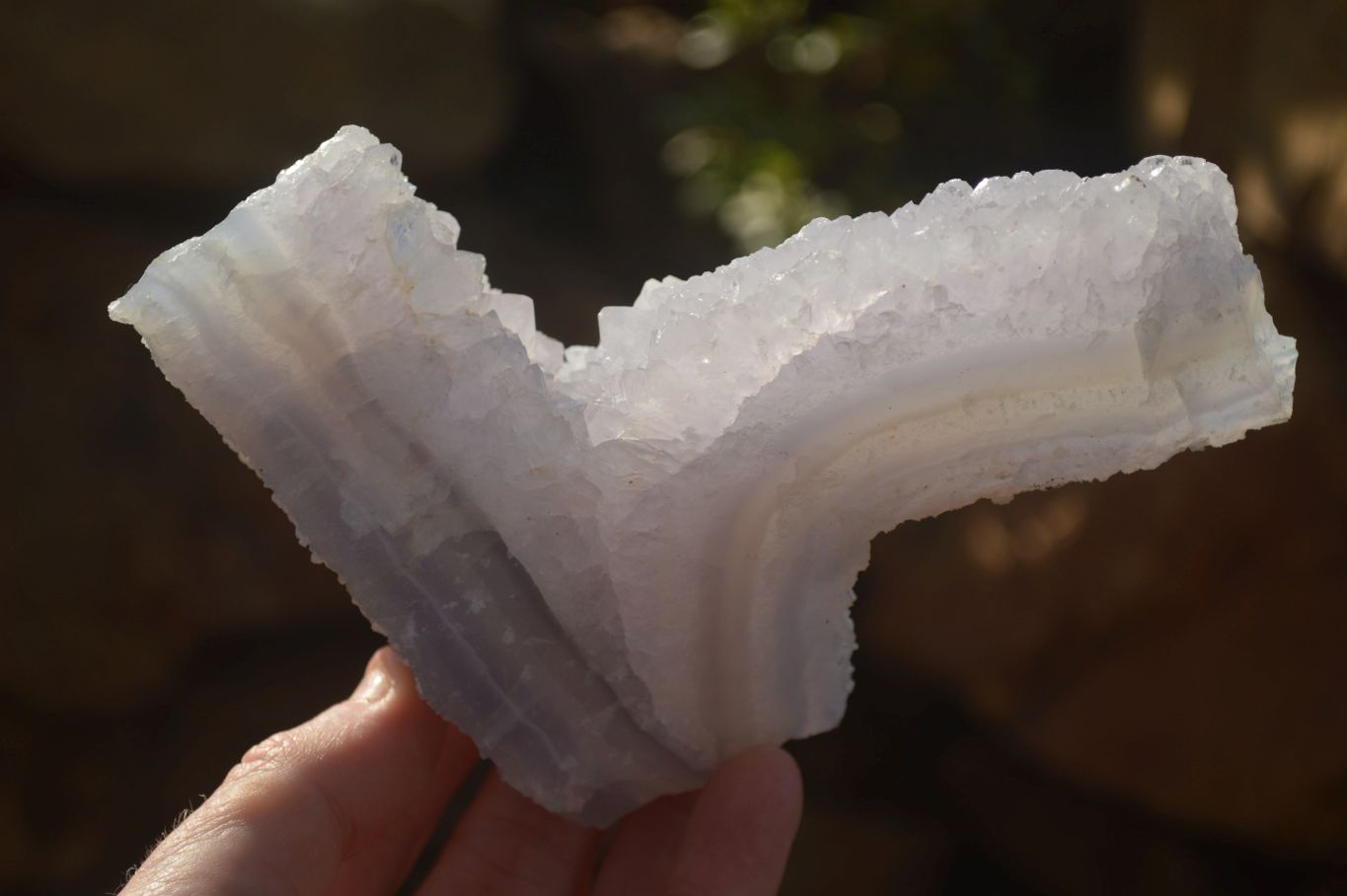 Natural Etched Blue Chalcedony Specimens  x 4 From Nsanje, Malawi - Toprock Gemstones and Minerals 