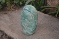 Polished Emerald Fluorite Standing Free Form  x 1 From Madagascar