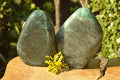 Polished Green Fuchsite Quartz Standing Free Forms x 2 From Madagascar - TopRock