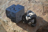 Natural Schorl Black Tourmaline Specimens x 12 From Erongo, Namibia