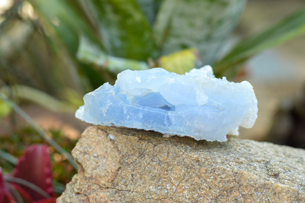 Natural Etched Blue Chalcedony Agate Specimens  x 5 From Nsanje, Malawi - TopRock