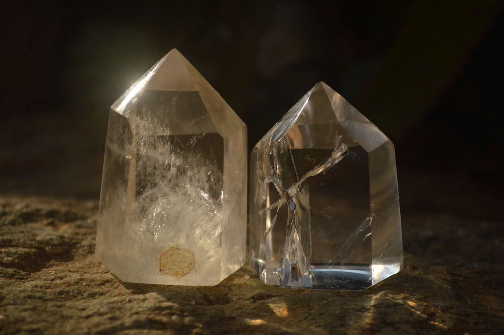 Polished Lovely Selection Of Clear Quartz Points x 6 From Madagascar - Toprock Gemstones and Minerals 