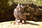 Polished Hand Carved Beautiful Purple Lepidolite Owl x 1 From Zimbabwe - TopRock