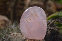 Polished Pink Rose Quartz Standing Free Forms x 2 From Ambatondrazaka, Madagascar - TopRock