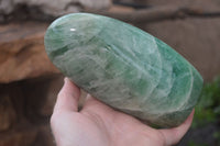 Polished Emerald Fluorite Standing Free Form  x 1 From Madagascar