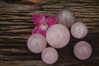 Polished Pink Rose Quartz Spheres  x 6 From Ambatondrazaka, Madagascar - TopRock