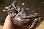 Polished Hand Carved Beautiful Purple Lepidolite Owl x 1 From Zimbabwe - TopRock