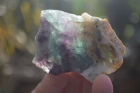 Polished One Side Polished Watermelon Fluorite Pieces  x 12 From Uis, Namibia - Toprock Gemstones and Minerals 