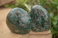 Polished Emerald In Matrix Standing Free Forms x 4 From Sandawana, Zimbabwe - TopRock