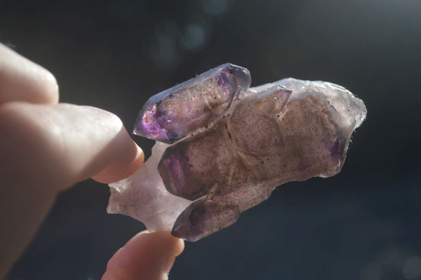 Natural Large Skeletal Smokey Amethyst Crystals  x 6 From Chiredzi, Zimbabwe