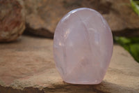 Polished Pink Rose Quartz Standing Free Forms x 2 From Ambatondrazaka, Madagascar - TopRock