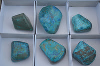 Polished Blue Shattuckite Free Forms  x 6 From Kaokoveld, Namibia - Toprock Gemstones and Minerals 