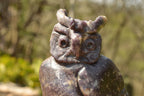 Polished Hand Carved Beautiful Purple Lepidolite Owl x 1 From Zimbabwe - TopRock