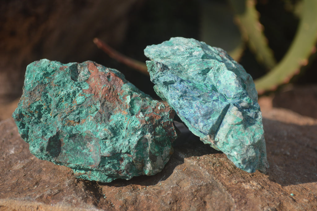Natural Rough Shattuckite Cobbed Specimens x 12 From Kaokoveld, Namibia - Toprock Gemstones and Minerals 