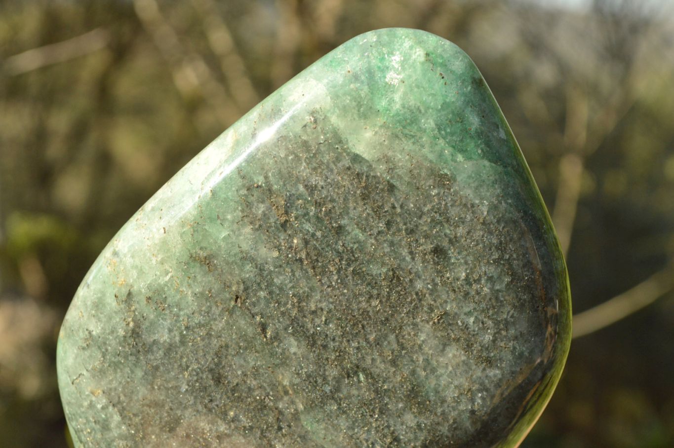 Polished Green Fuchsite Quartz Standing Free Forms x 2 From Madagascar - TopRock