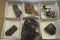 Natural Schorl Black Tourmaline Specimens x 6 From Erongo, Namibia - Toprock Gemstones and Minerals 