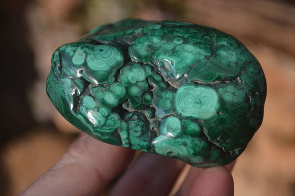 Polished Malachite Free Form x 1 From Kolwezi, Congo - Toprock Gemstones and Minerals 
