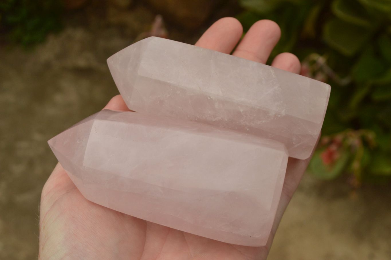 Polished Gemmy Pink Rose Quartz Towers  x 4 From Ambatondrazaka, Madagascar - TopRock