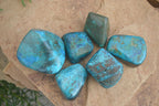 Polished Blue Shattuckite Free Forms  x 6 From Kaokoveld, Namibia - Toprock Gemstones and Minerals 