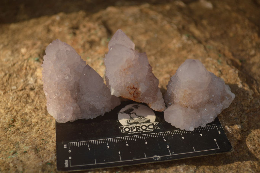 Natural Pale Amethyst Spirit Quartz Clusters x 20 From Boekenhouthoek, South Africa - Toprock Gemstones and Minerals 