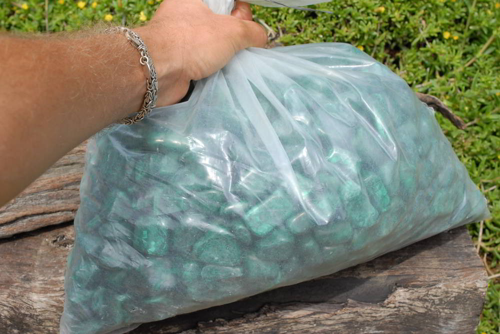 Polished Malachite Hand Finished Gallet Free Forms - sold per kg - From Congo - TopRock
