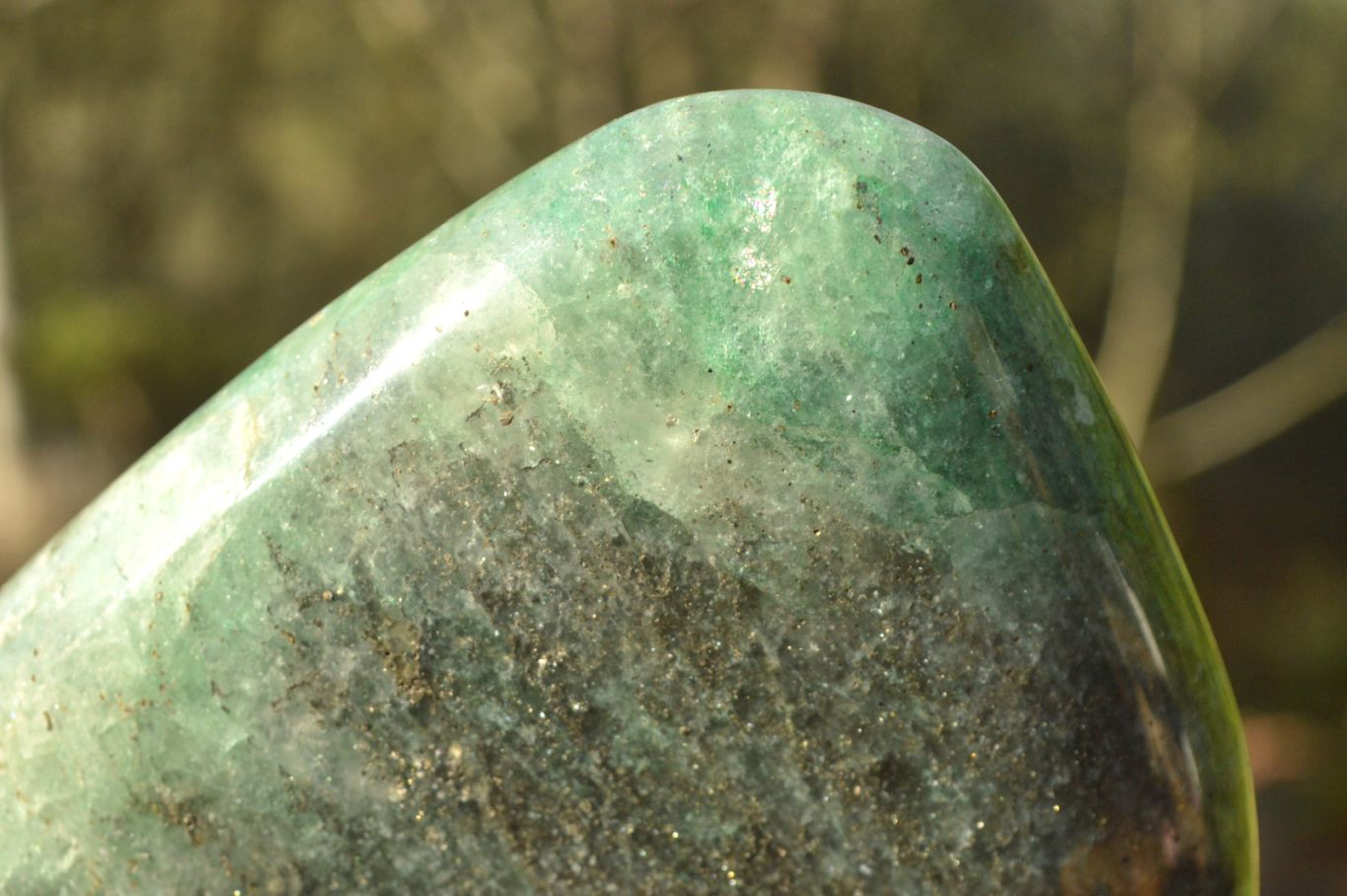 Polished Green Fuchsite Quartz Standing Free Forms x 2 From Madagascar - TopRock