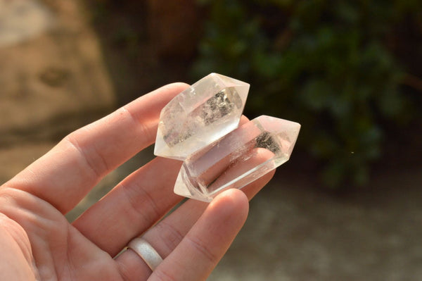 Polished Semi Optic Double Terminated Quartz Points  x 35 From Madagascar - TopRock