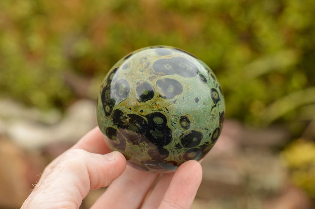 Polished Stromatolite Fossil / Kambamba Jasper Spheres  x 4 From Mahajanga, Madagascar - TopRock