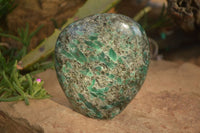 Polished Emerald Mica In Matrix Standing Free Forms x 2 From Mutoko, Zimbabwe - Toprock Gemstones and Minerals 