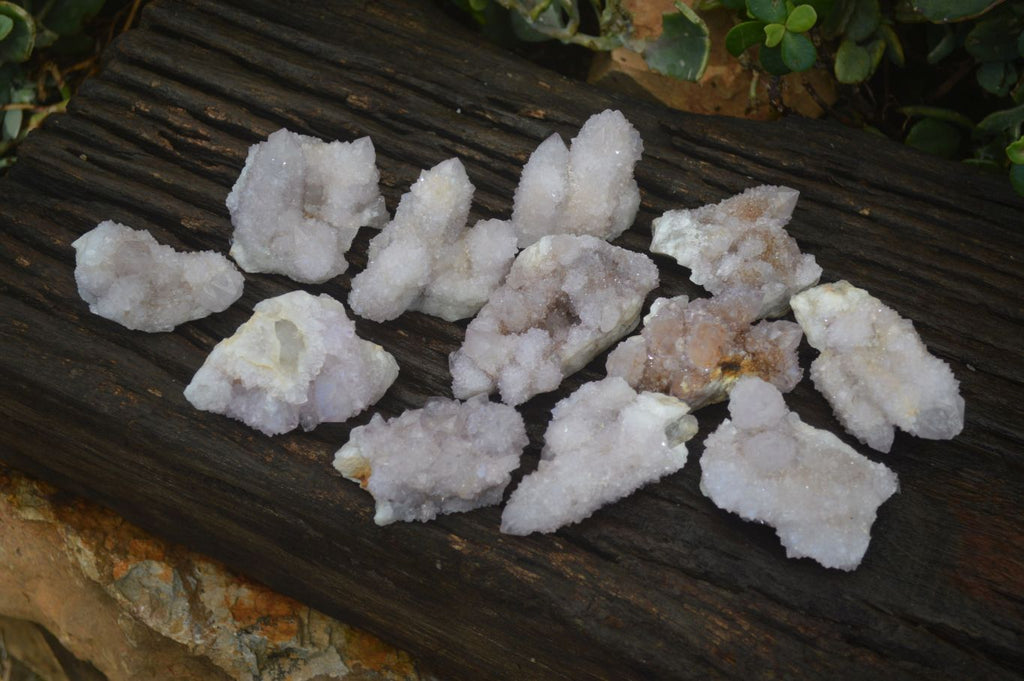 Natural Pale Lilac Spirit Quartz Clusters x 12 From Boekenhouthoek, South Africa - Toprock Gemstones and Minerals 