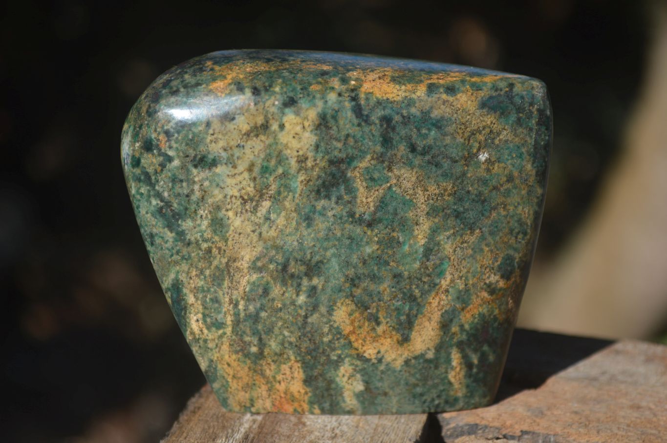 Polished Fluorescent Ruby Corundum In Chrome Verdite Free Forms x 4 From Zimbabwe - Toprock Gemstones and Minerals 