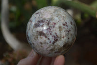 Polished Rubellite Pink Tourmaline Matrix Spheres x 3 From Madagascar - Toprock Gemstones and Minerals 