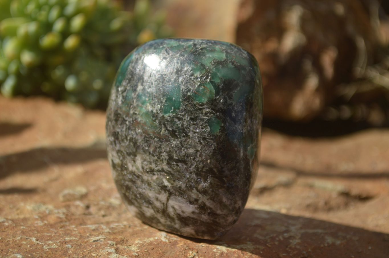 Polished Emerald In Matrix Standing Free Forms x 6 From Sandawana, Zimbabwe - TopRock