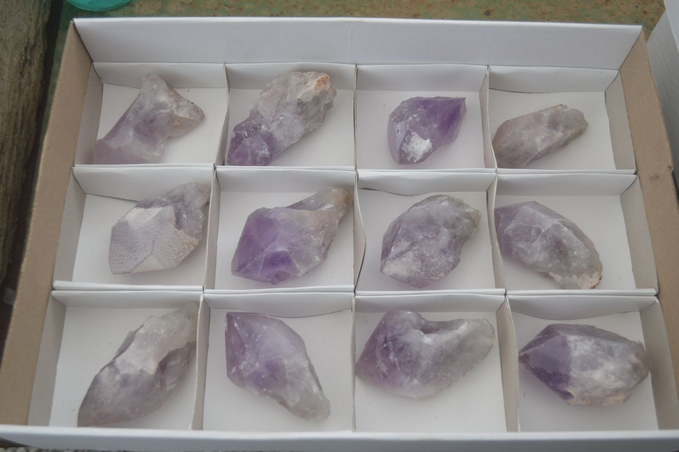 Natural Jacaranda Amethyst Clusters  x 12 From Zambia - Toprock Gemstones and Minerals 