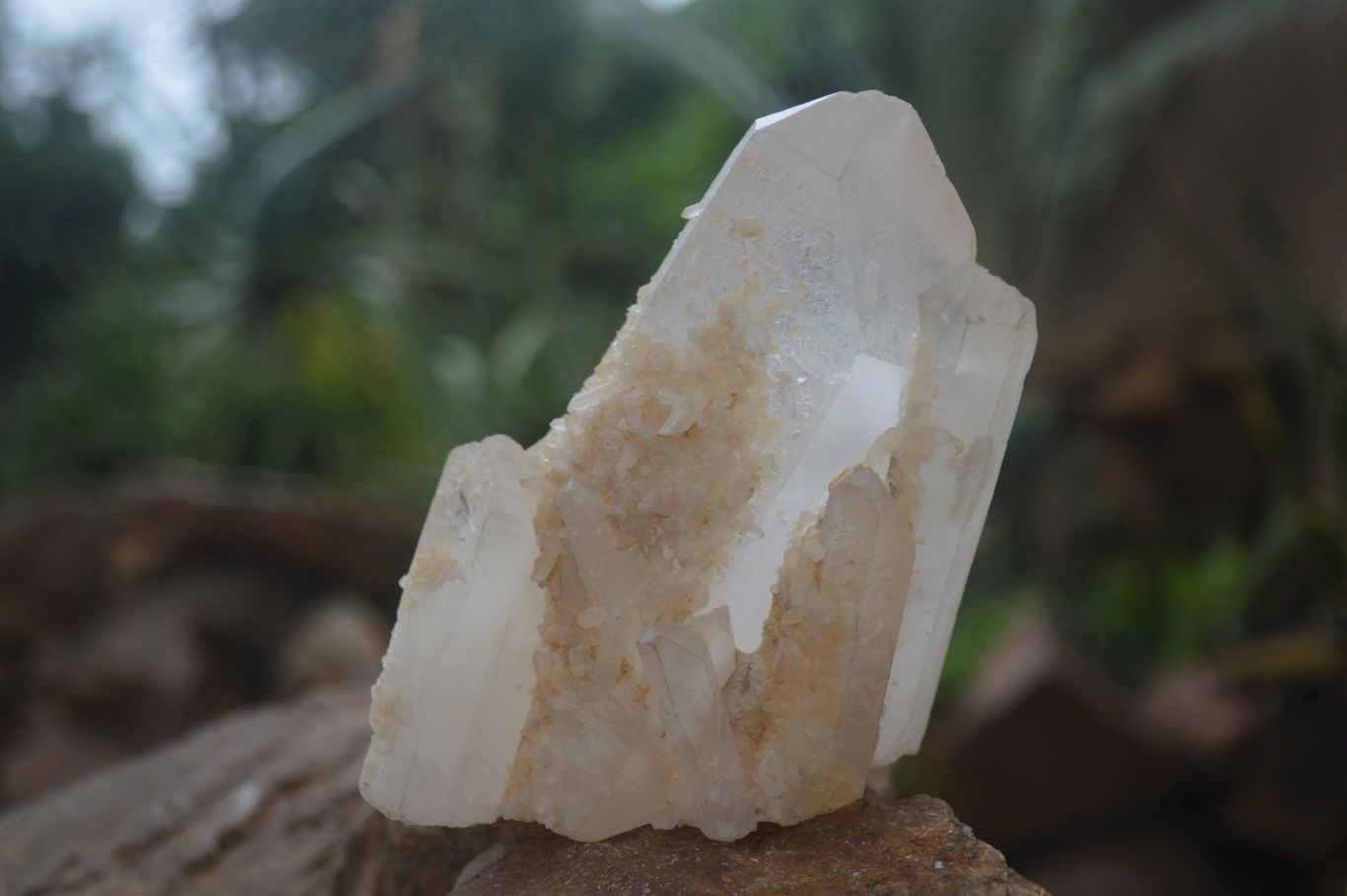 Natural Mixed Quartz Clusters  x 4 From Madagascar - Toprock Gemstones and Minerals 