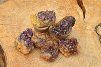 Natural Small Dark "Amethystos" Amethyst Clusters x 35 From Kwaggafontein, South Africa - TopRock
