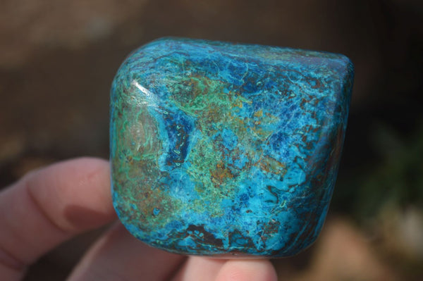 Polished Blue Shattuckite Free Forms  x 6 From Kaokoveld, Namibia - Toprock Gemstones and Minerals 