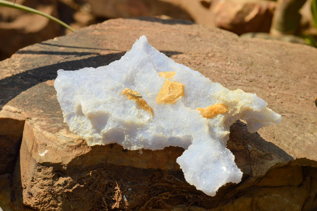 Natural Etched Blue Chalcedony Agate Specimens  x 5 From Nsanje, Malawi - TopRock