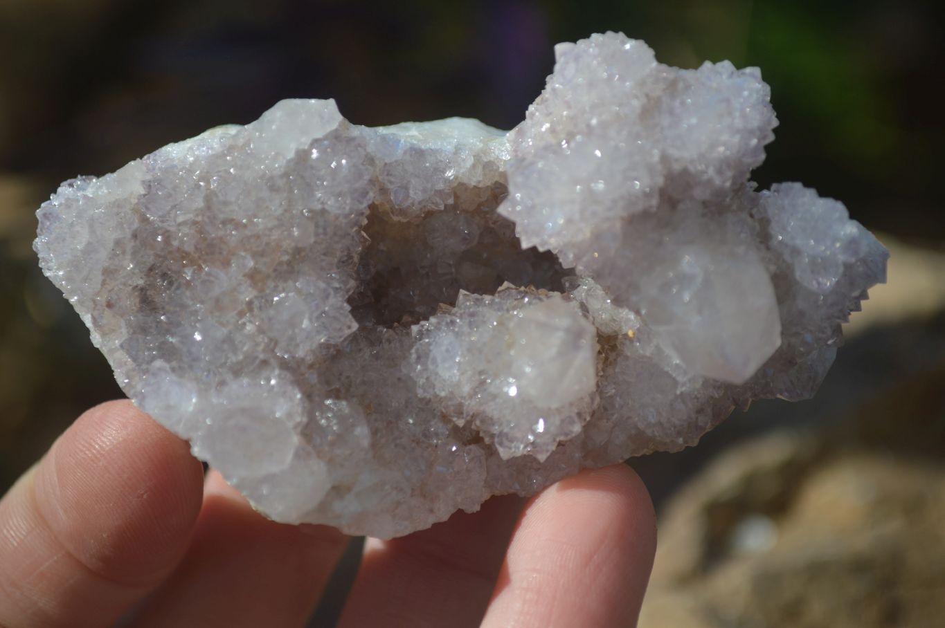 Natural Pale Lilac Spirit Quartz Clusters x 12 From Boekenhouthoek, South Africa - Toprock Gemstones and Minerals 