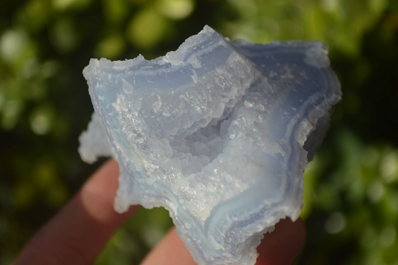 Natural Etched Blue Chalcedony Specimens x 4 From Nsanje, Malawi - Toprock Gemstones and Minerals 
