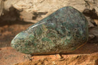 Polished Emerald Mica In Matrix Standing Free Forms x 2 From Mutoko, Zimbabwe - Toprock Gemstones and Minerals 