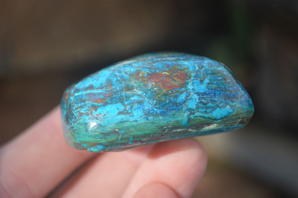 Polished Blue Shattuckite Free Forms  x 6 From Kaokoveld, Namibia - Toprock Gemstones and Minerals 