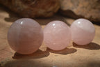 Polished Pink Rose Quartz Spheres  x 6 From Ambatondrazaka, Madagascar - TopRock